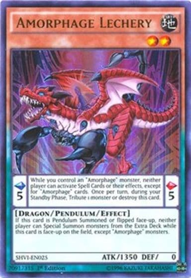Amorphage Lechery Shining Victories Yu-Gi-Oh! card