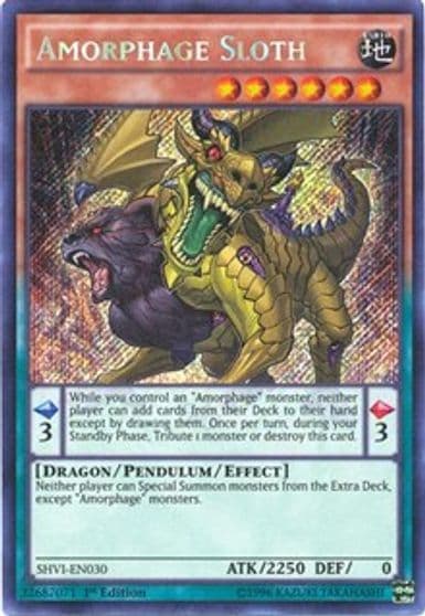 Amorphage Sloth Shining Victories Yu-Gi-Oh! card