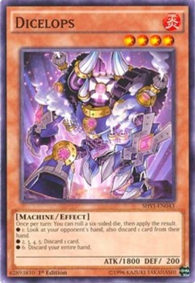 Dicelops Shining Victories Yu-Gi-Oh! card