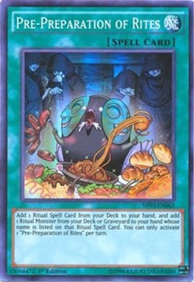 Pre Preparation of Rites Shining Victories Yu-Gi-Oh! card