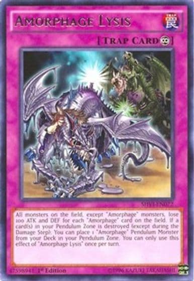Amorphage Lysis Shining Victories Yu-Gi-Oh! card