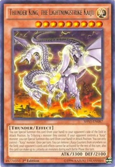 Thunder King the Lightningstrike Kaiju Shining Victories Yu-Gi-Oh! card