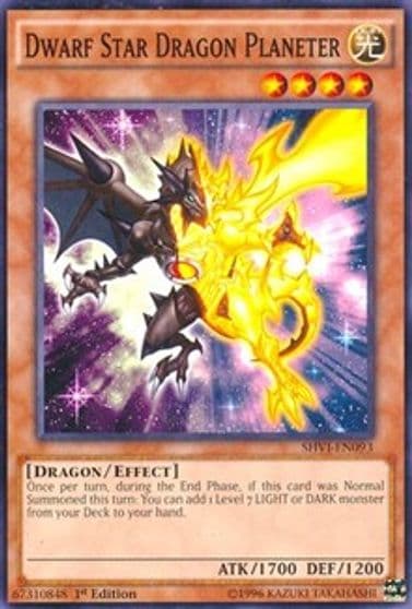 Dwarf Star Dragon Planeter Shining Victories Yu-Gi-Oh! card