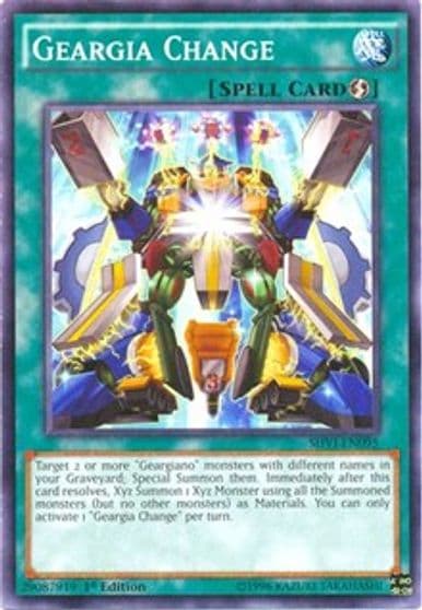 Geargia Change Shining Victories Yu-Gi-Oh! card