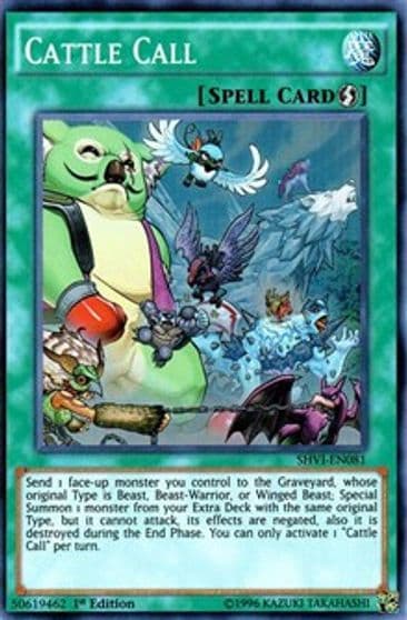 Cattle Call Shining Victories Yu-Gi-Oh! card