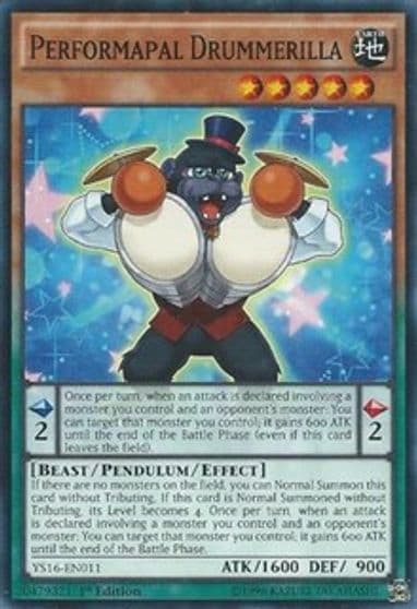Performapal Drummerilla Starter Deck: Yuya Yu-Gi-Oh! card