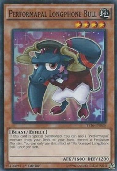 Performapal Longphone Bull Starter Deck: Yuya Yu-Gi-Oh! card