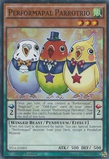Performapal Parrotrio Starter Deck: Yuya Yu-Gi-Oh! card
