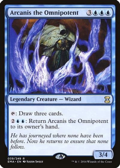 Arcanis the Omnipotent Eternal Masters Magic card