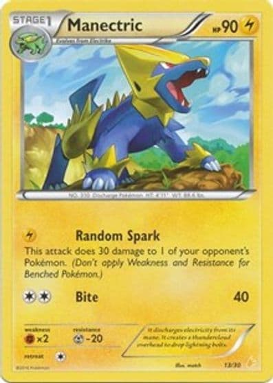 Manectric (13) XY Trainer Kit: Pikachu Libre & Suicune Pokemon card