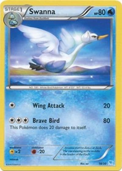 Swanna (27) XY Trainer Kit: Pikachu Libre & Suicune Pokemon card
