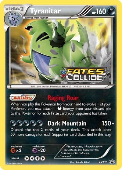 Tyranitar (Prerelease) XY Promos Pokemon card