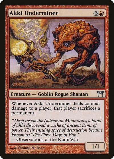 Akki Underminer Champions of Kamigawa Magic card