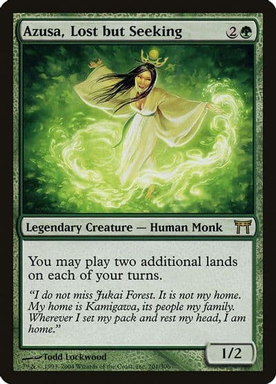 Azusa Lost but Seeking Champions of Kamigawa Magic card