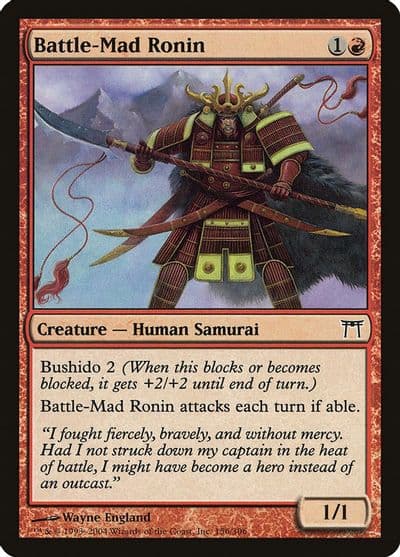 Battle Mad Ronin Champions of Kamigawa Magic card