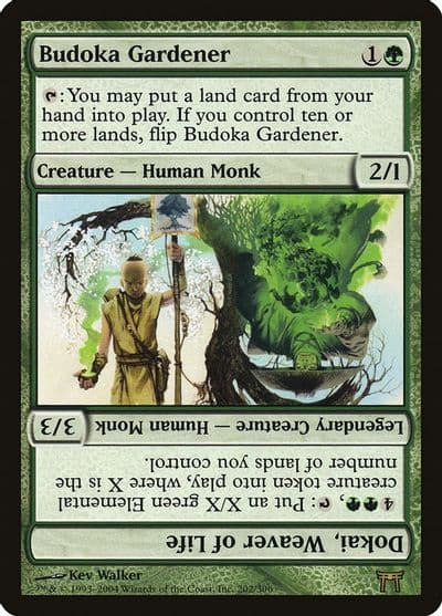 Budoka Gardener Dokai Weaver of Life Champions of Kamigawa Magic card