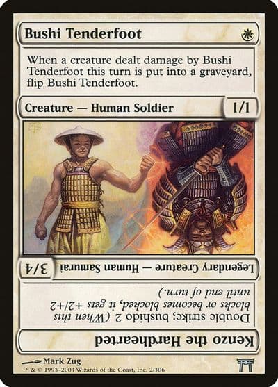 Bushi Tenderfoot Kenzo the Hardhearted Champions of Kamigawa Magic card