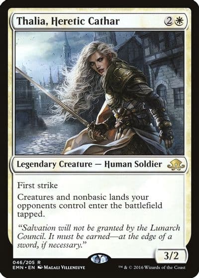 Thalia Heretic Cathar Eldritch Moon Magic card