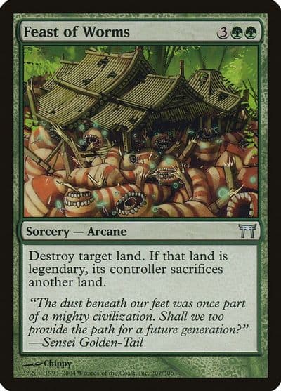 Feast of Worms Champions of Kamigawa Magic card
