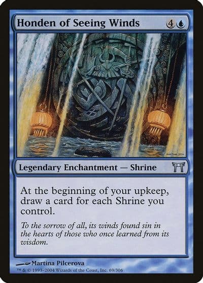 Honden of Seeing Winds Champions of Kamigawa Magic card