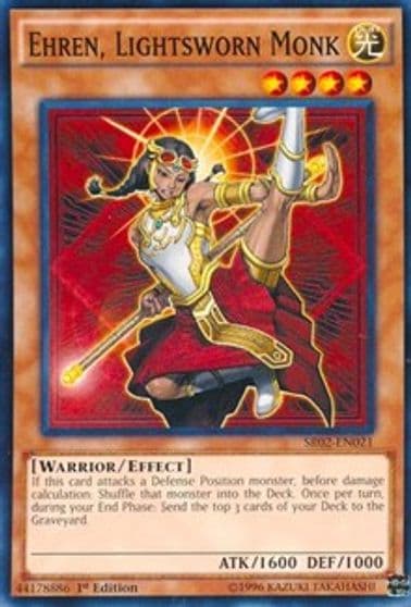 Ehren Lightsworn Monk Structure Deck: Rise of the True Dragons Yu-Gi-Oh! card