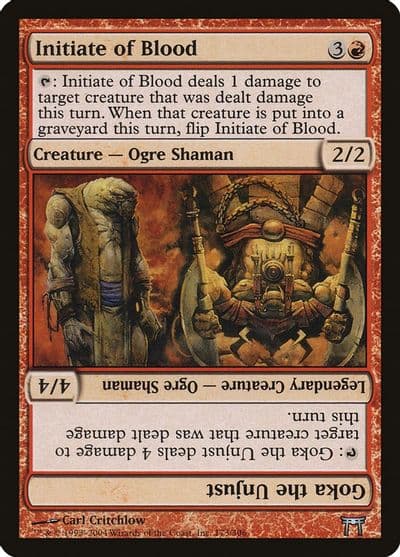 Initiate of Blood Goka the Unjust Champions of Kamigawa Magic card