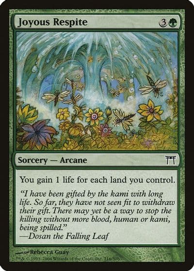 Joyous Respite Champions of Kamigawa Magic card