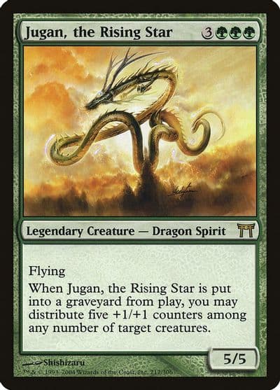 Jugan the Rising Star Champions of Kamigawa Magic card