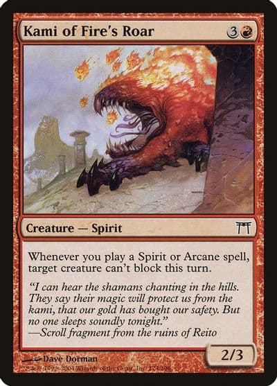 Kami of Fires Roar Champions of Kamigawa Magic card