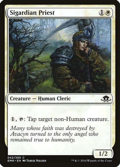 Sigardian Priest Eldritch Moon Magic card