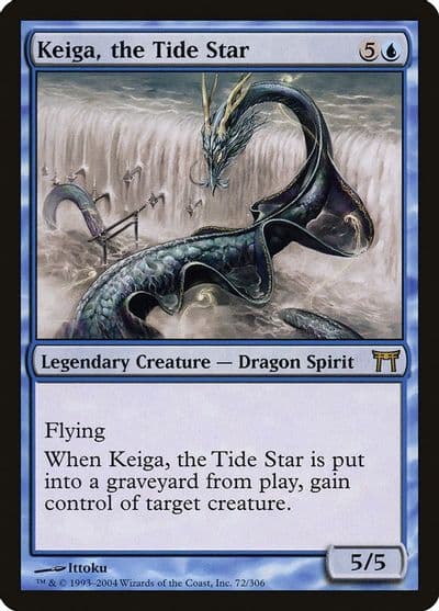 Keiga the Tide Star Champions of Kamigawa Magic card