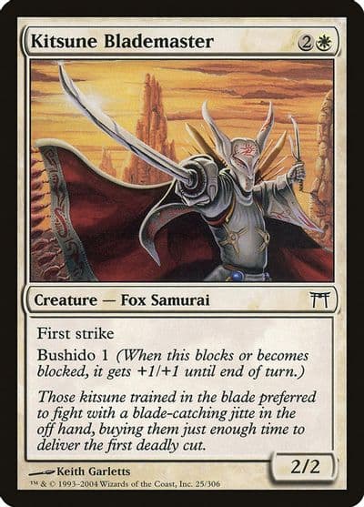 Kitsune Blademaster Champions of Kamigawa Magic card