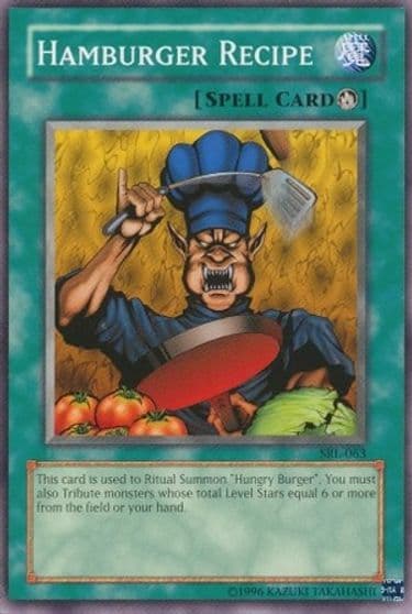 Hamburger Recipe Spell Ruler Yu-Gi-Oh! card