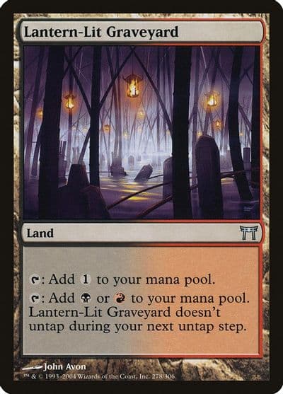 Lantern Lit Graveyard Champions of Kamigawa Magic card