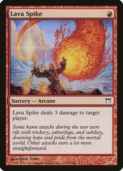 Lava Spike Champions of Kamigawa Magic card