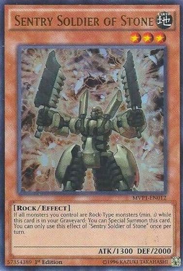 Sentry Soldier of Stone The Dark Side of Dimensions Movie Pack Yu-Gi-Oh! card