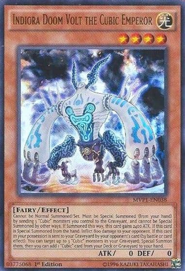Indiora Doom Volt the Cubic Emperor The Dark Side of Dimensions Movie Pack Yu-Gi-Oh! card