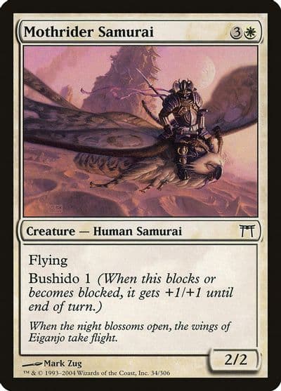 Mothrider Samurai Champions of Kamigawa Magic card