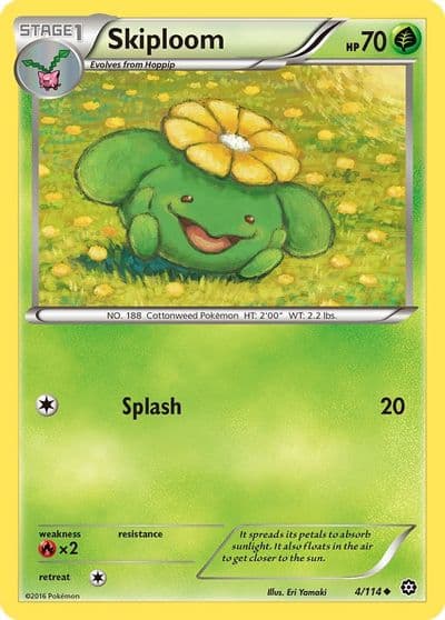 Skiploom XY - Steam Siege Pokemon card