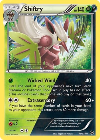 Shiftry XY - Steam Siege Pokemon card