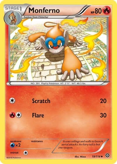 Monferno XY - Steam Siege Pokemon card