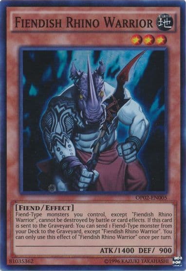 Fiendish Rhino Warrior OTS Tournament Pack 2 Yu-Gi-Oh! card