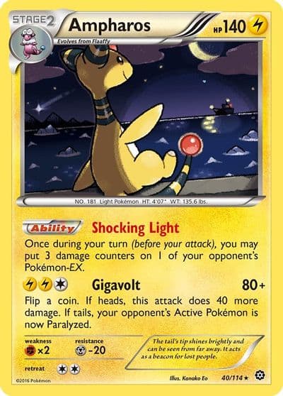 Ampharos XY - Steam Siege Pokemon card