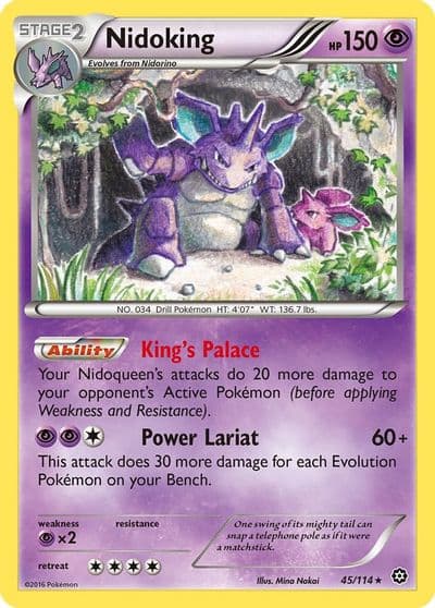 Nidoking XY - Steam Siege Pokemon card