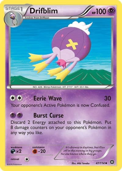 Drifblim XY - Steam Siege Pokemon card