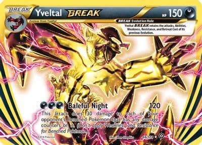 Yveltal BREAK XY - Steam Siege Pokemon card