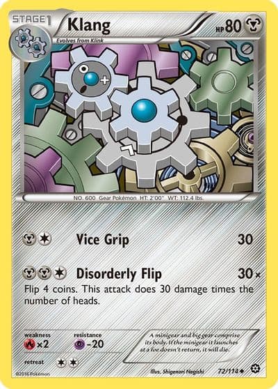 Klang XY - Steam Siege Pokemon card