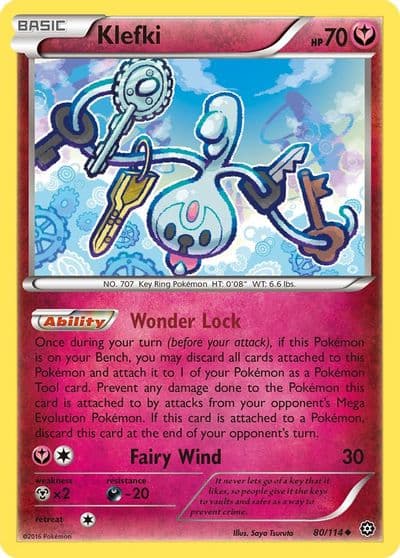 Klefki XY - Steam Siege Pokemon card