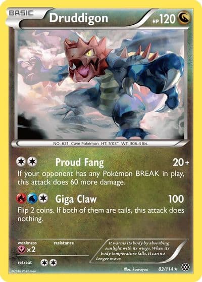 Druddigon XY - Steam Siege Pokemon card