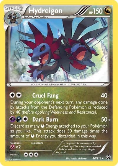 Hydreigon XY - Steam Siege Pokemon card